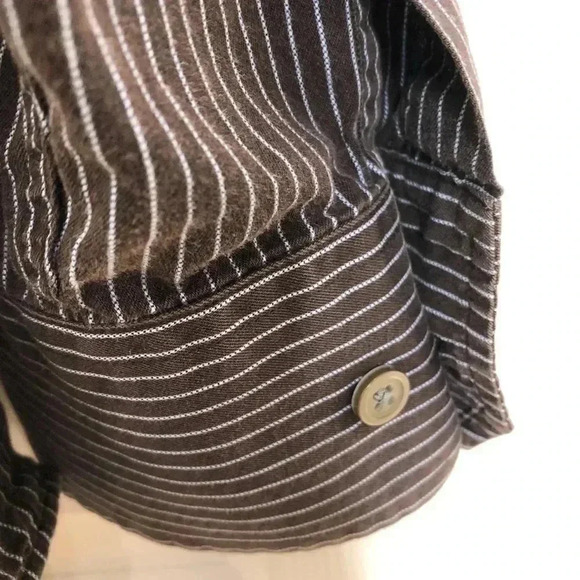 Banana Republic Factory Striped Dress  Shirt Large - Picture 13 of 16